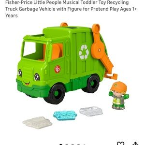 Fisher-Price Green and Orange Recycling Truck with Figure
